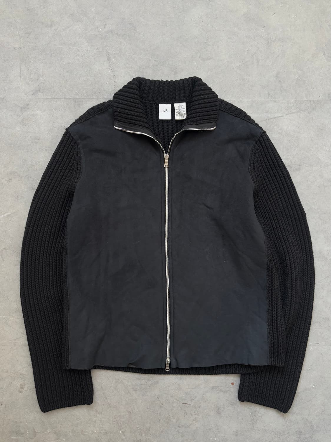 Armani Exchange 아르마니 익스체인지 블랙 퍼 니트 집업 상품이미지3