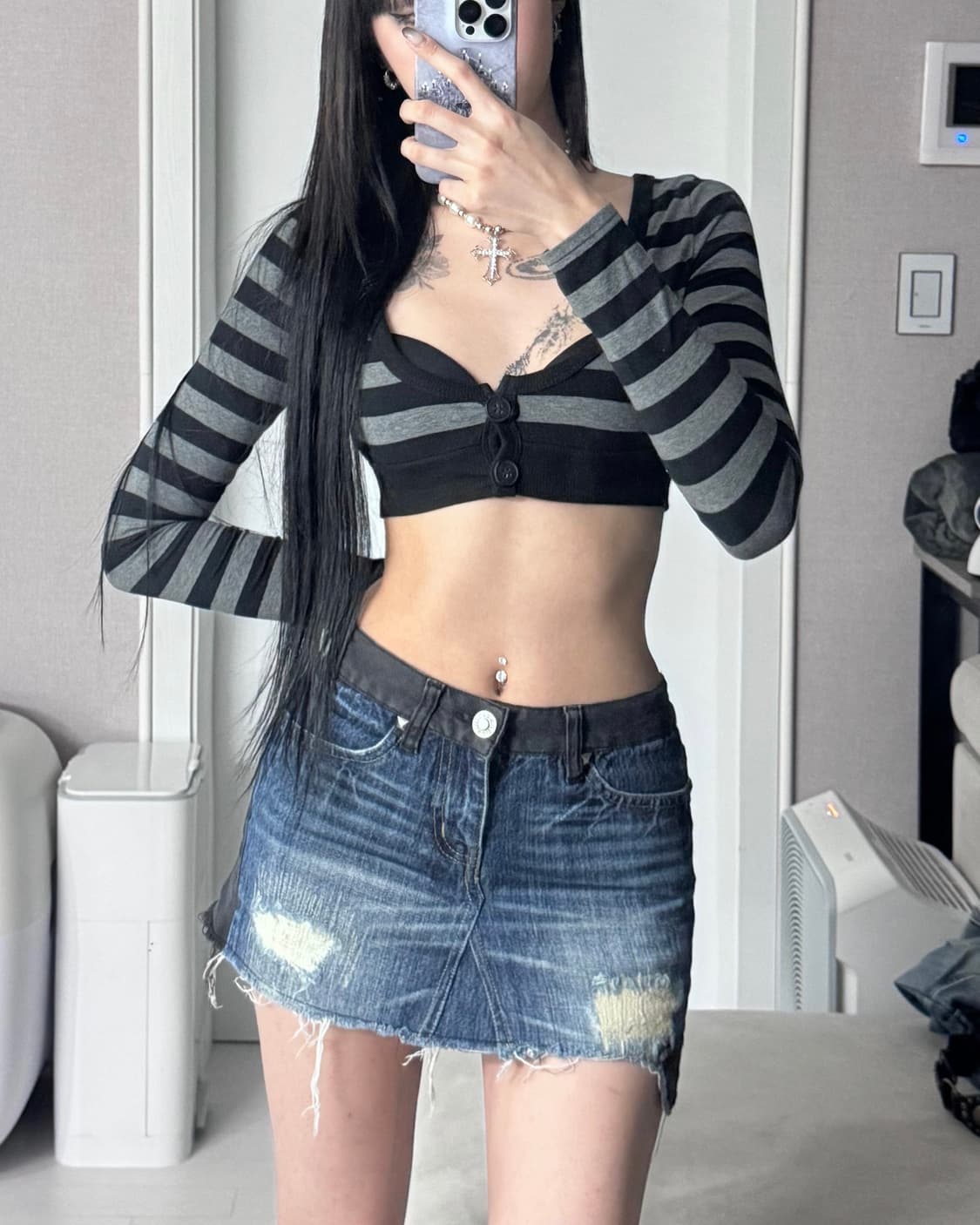 ༒ Back & Side point mini skirt 상품이미지4