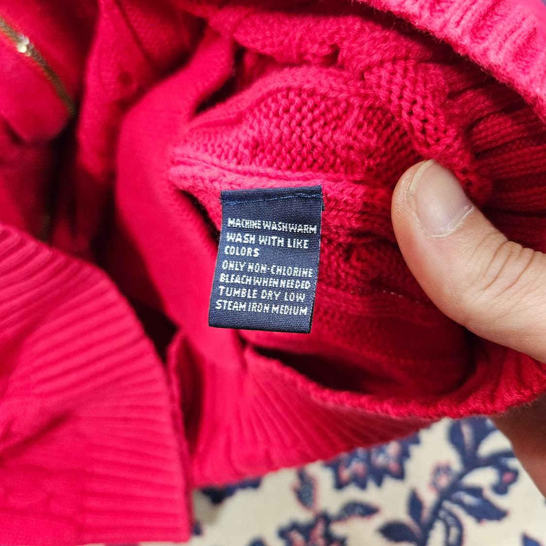 폴로랄프로렌 포니 자수 코튼 꽈베기 집업 가디건 L size 상품이미지7