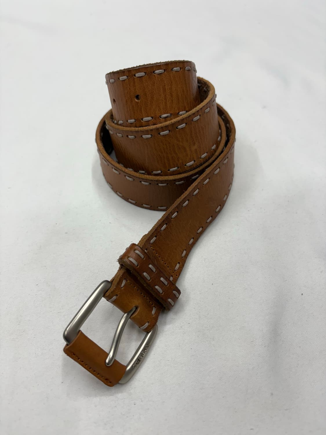 TW.bear 빈티지 웨스턴 스티치 레더 벨트 상품이미지1