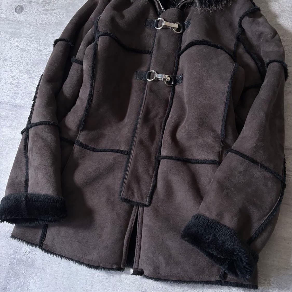 무스탕 퍼 후드 자켓 상품이미지3