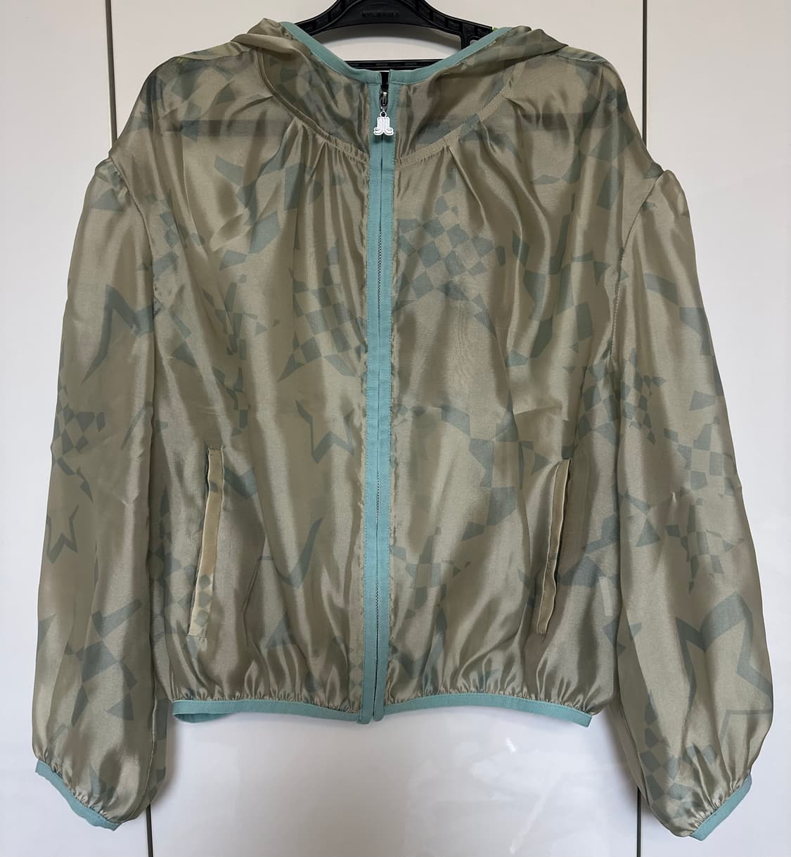 랑방 패턴 오간자후드 바람막이  상품이미지2