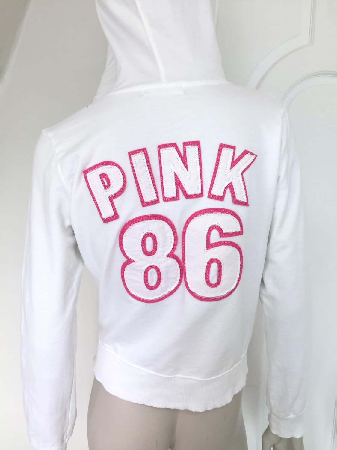 Pink Bold Number Patch Zip Hoodie 상품이미지2