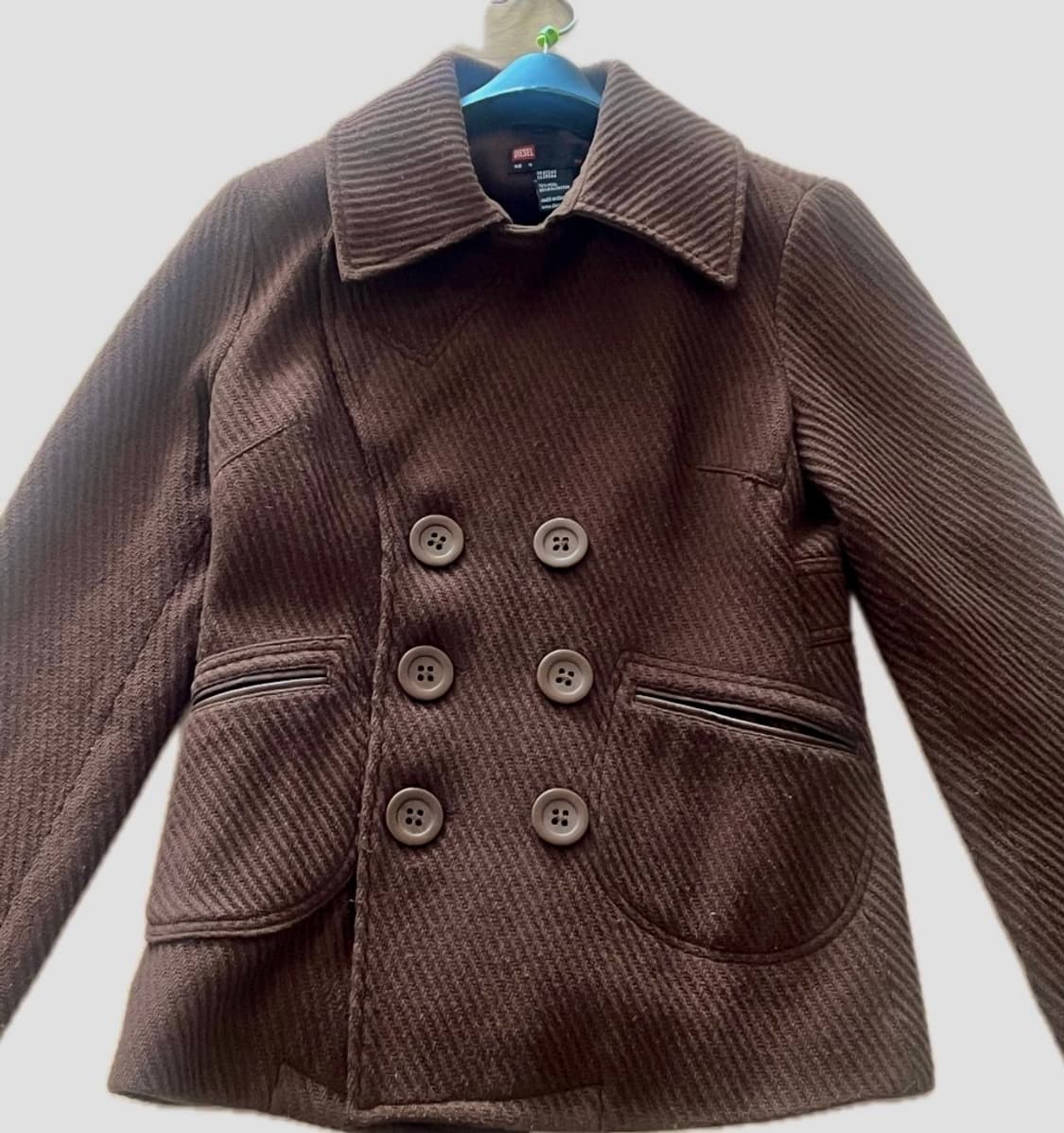 디젤 브라운 울코트 상품이미지3