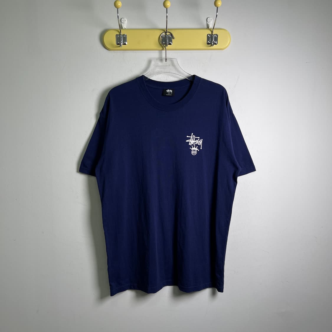 stussy 스투시 그래피티 크라운 네이비 반팔 티셔츠 M 상품이미지1