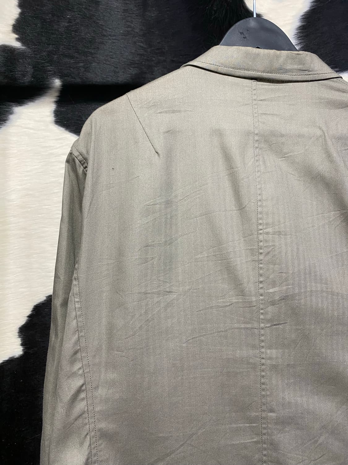 Comme ca ism 숄더다트 디테일 카키 블레이저 상품이미지7