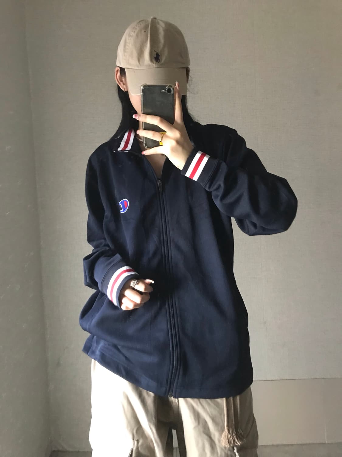 챔피온 네이비 오버핏 져지 상품이미지2