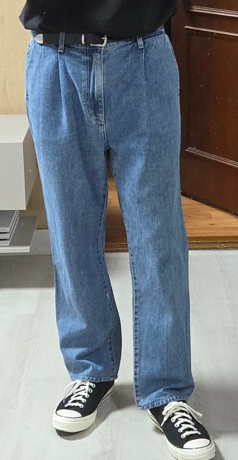 (착샷) 올드비 oldbe 원턱 데님 팬츠 상품이미지8