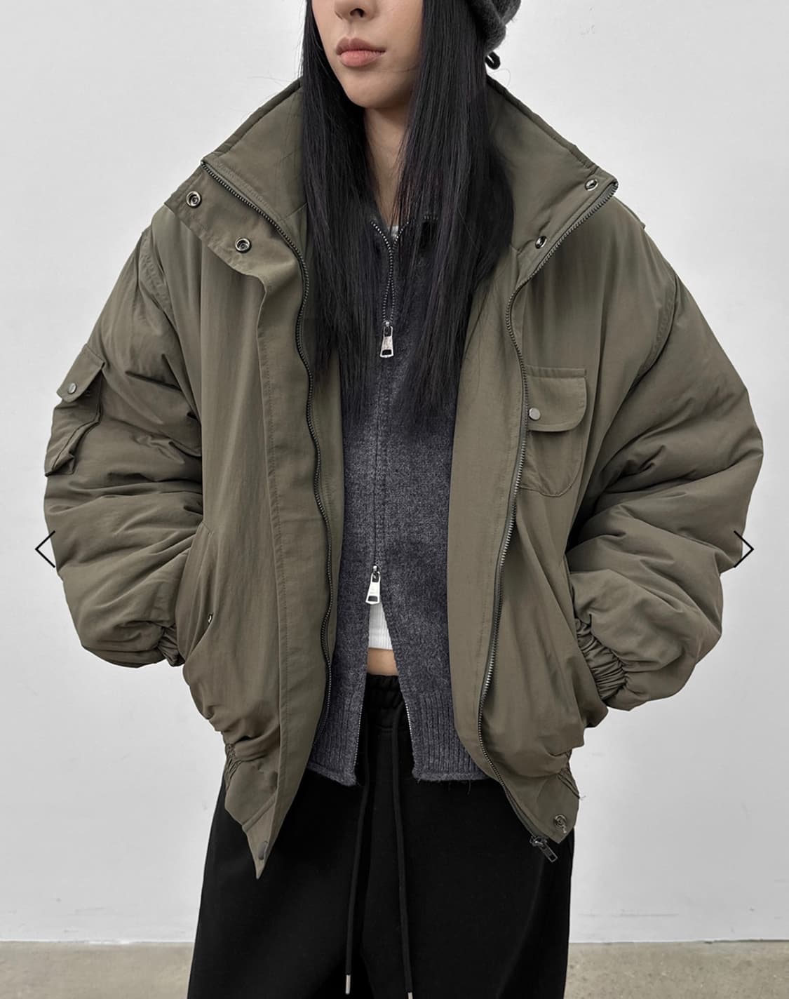 블랙업 코페일 카고 봄버점퍼(6온스) 상품이미지1