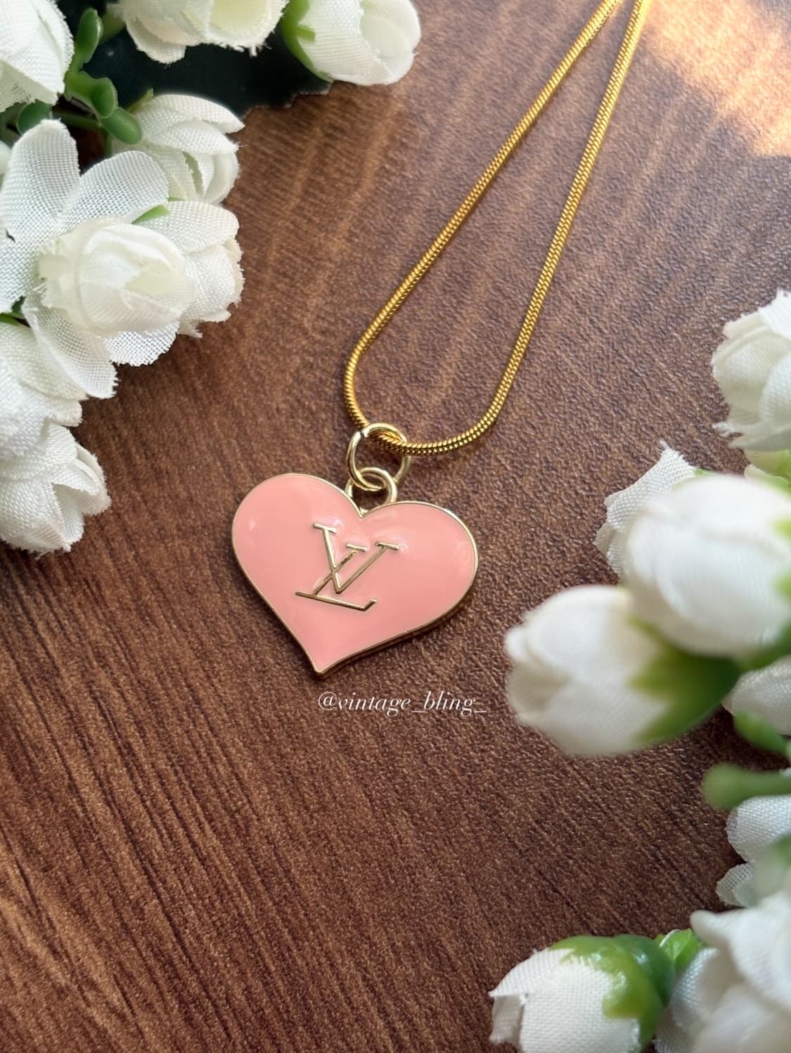 핑크) 루이비통 빅 하트 스네이크 목걸이 상품이미지1