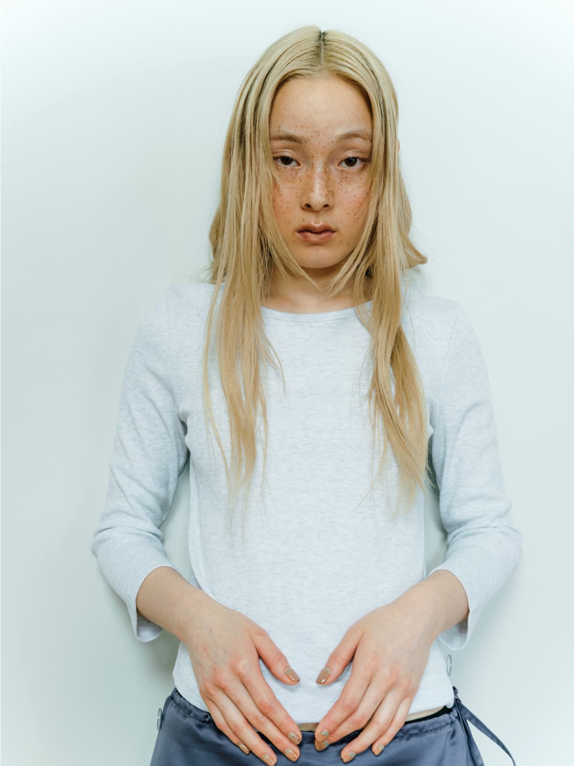 COYSEIO 038 CAPRI SLEEVES WHITE MELANGE 상품이미지3