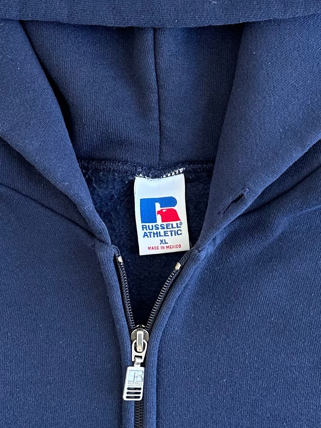 90s 빈티지 러셀 후드집업 네이비 XL 상품이미지6