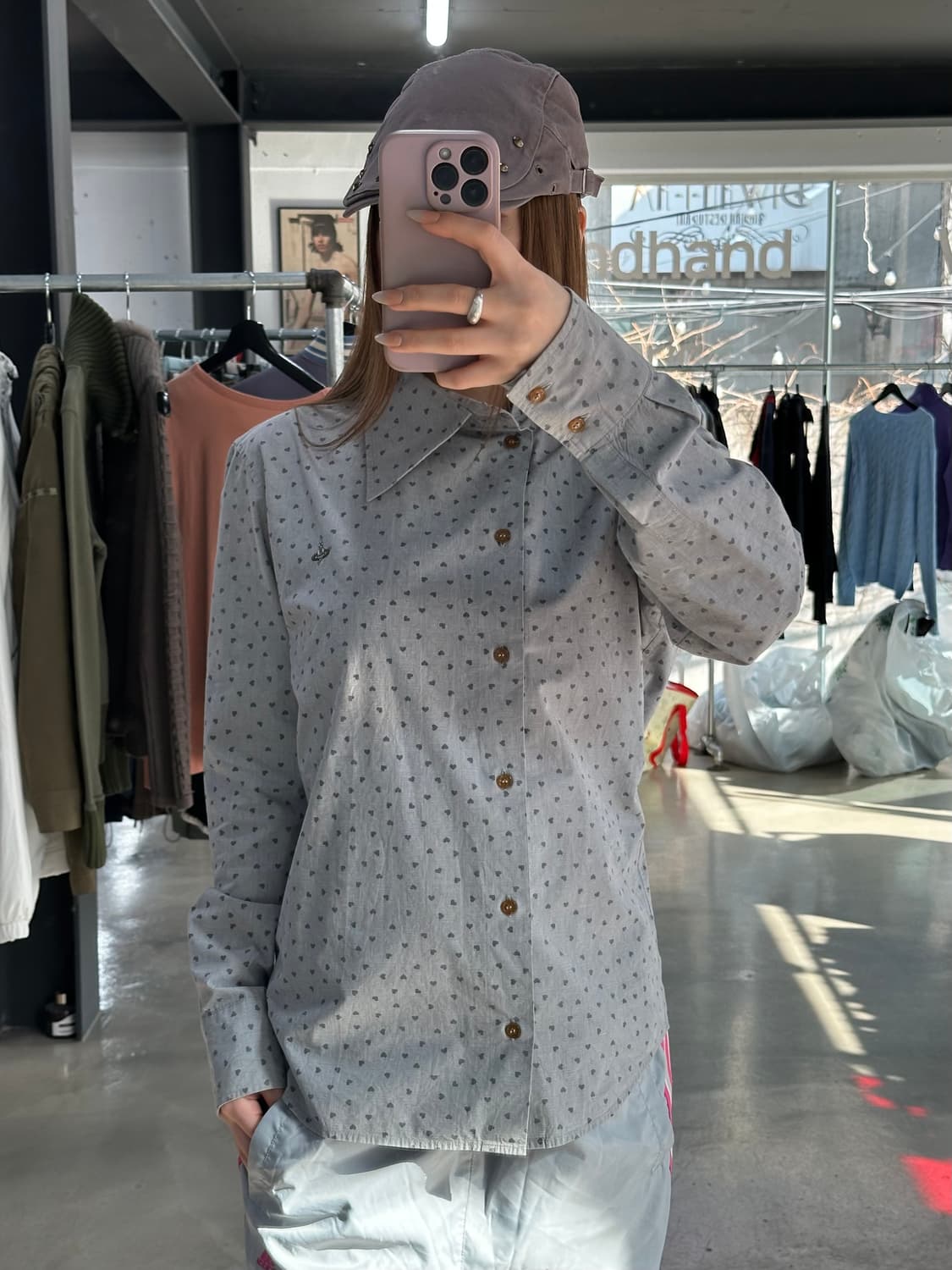 비비안웨스트우드 하트 사선버튼 Orb 셔츠  상품이미지1