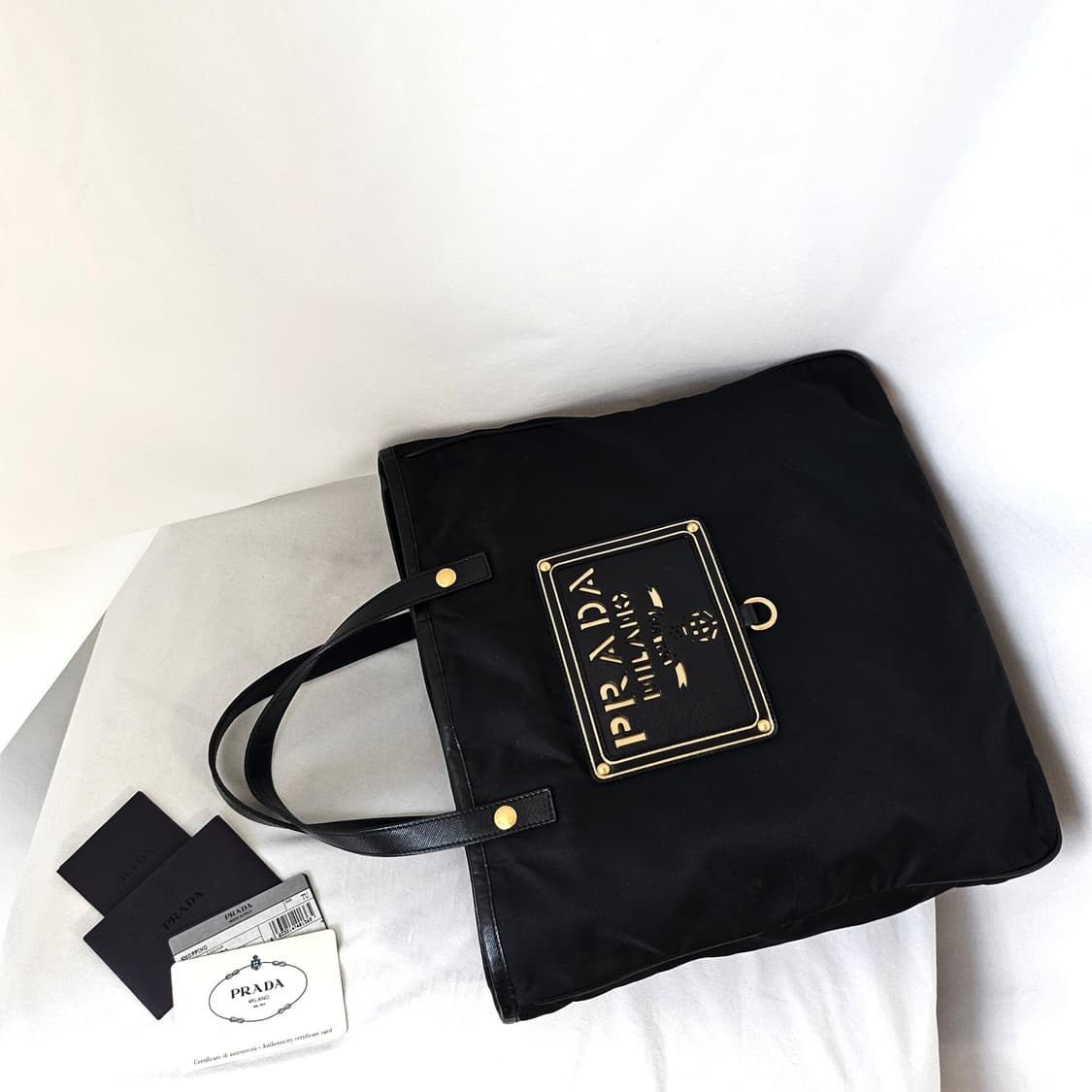 [정품 PRADA] 프라다 금장 나일론 토트백 서류가방 상품이미지10