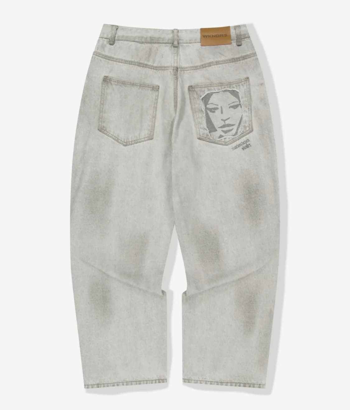 위캔더스 FACE DENIM PANTS (S.GREY) M size 상품이미지1