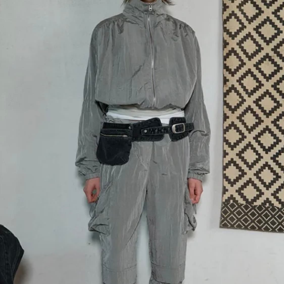 아옵트 데님 벨트백 DENIM POCKET BELT - BLACK 상품이미지2