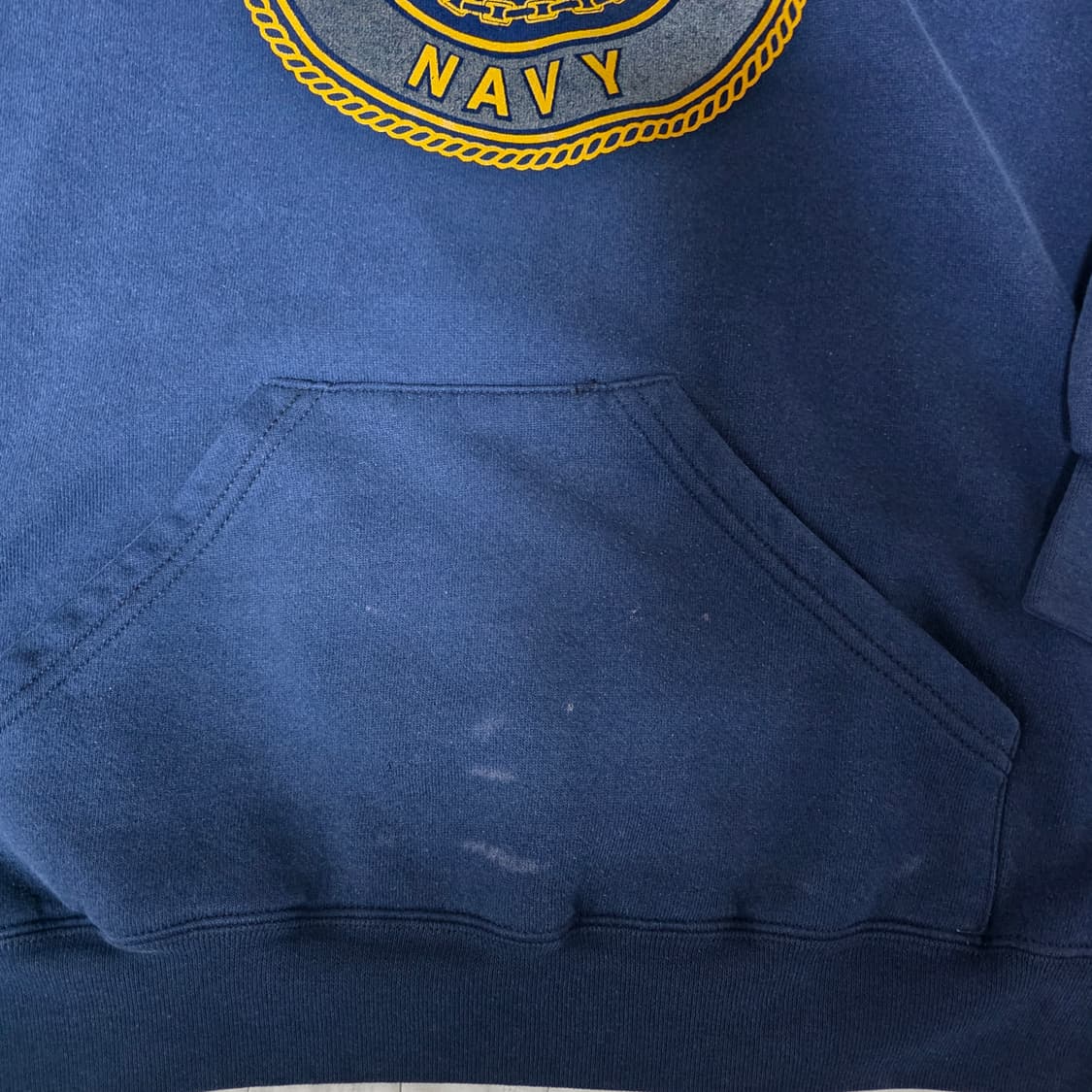 [XL] 90s USA 네이비 USN NAVY 빈티지 후드티 블리칭 상품이미지2