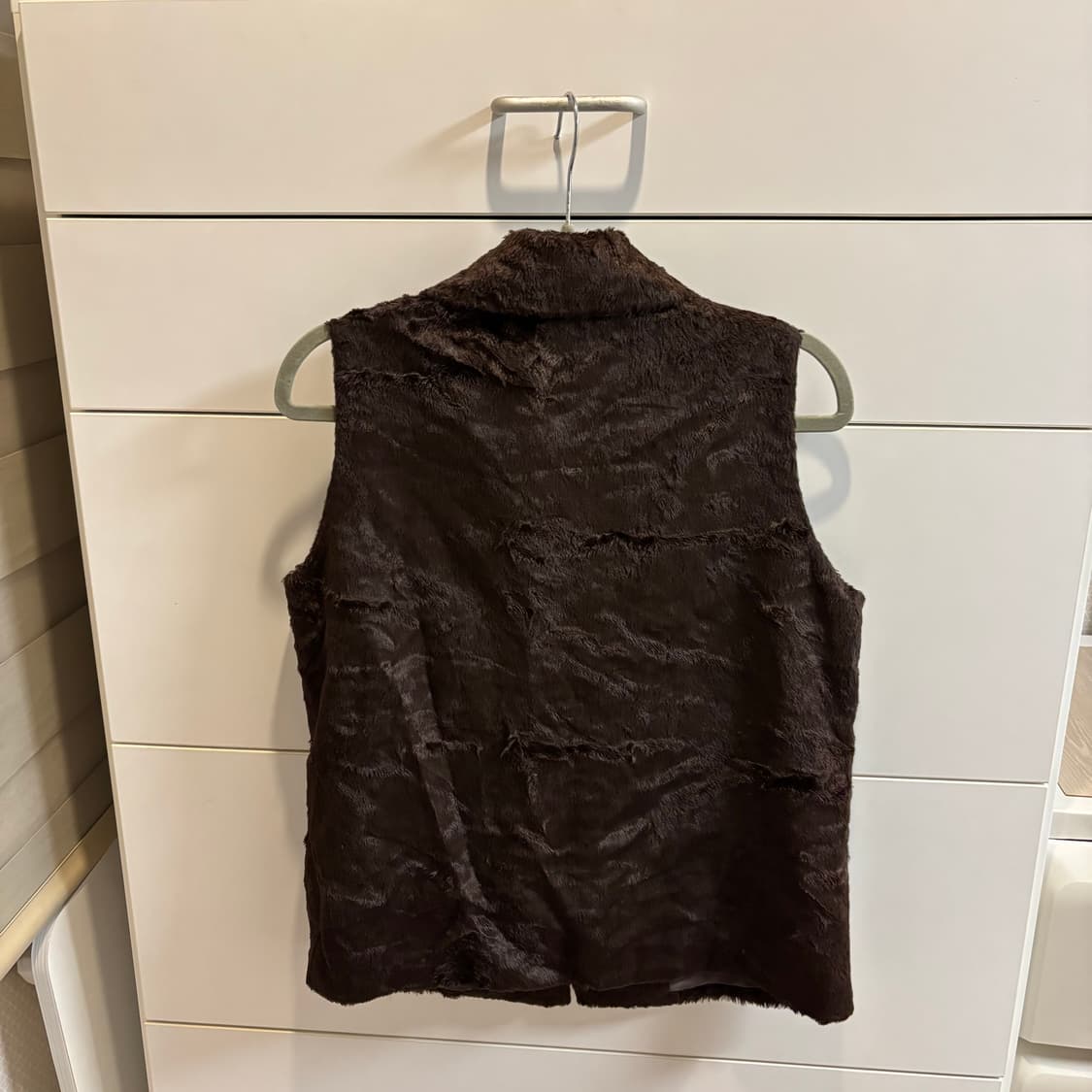 부드러운 브라운 에코퍼 털조끼 베스트 상품이미지4