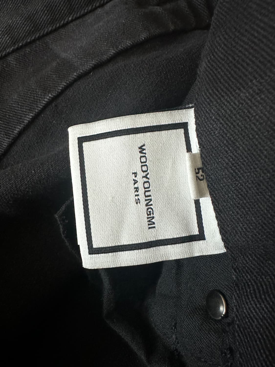 우영미 롱스트레이트 체크 블랙 데님 팬츠 상품이미지8