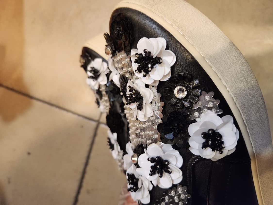 마이클코어스 블랙 플라워 슬립온 상품이미지7