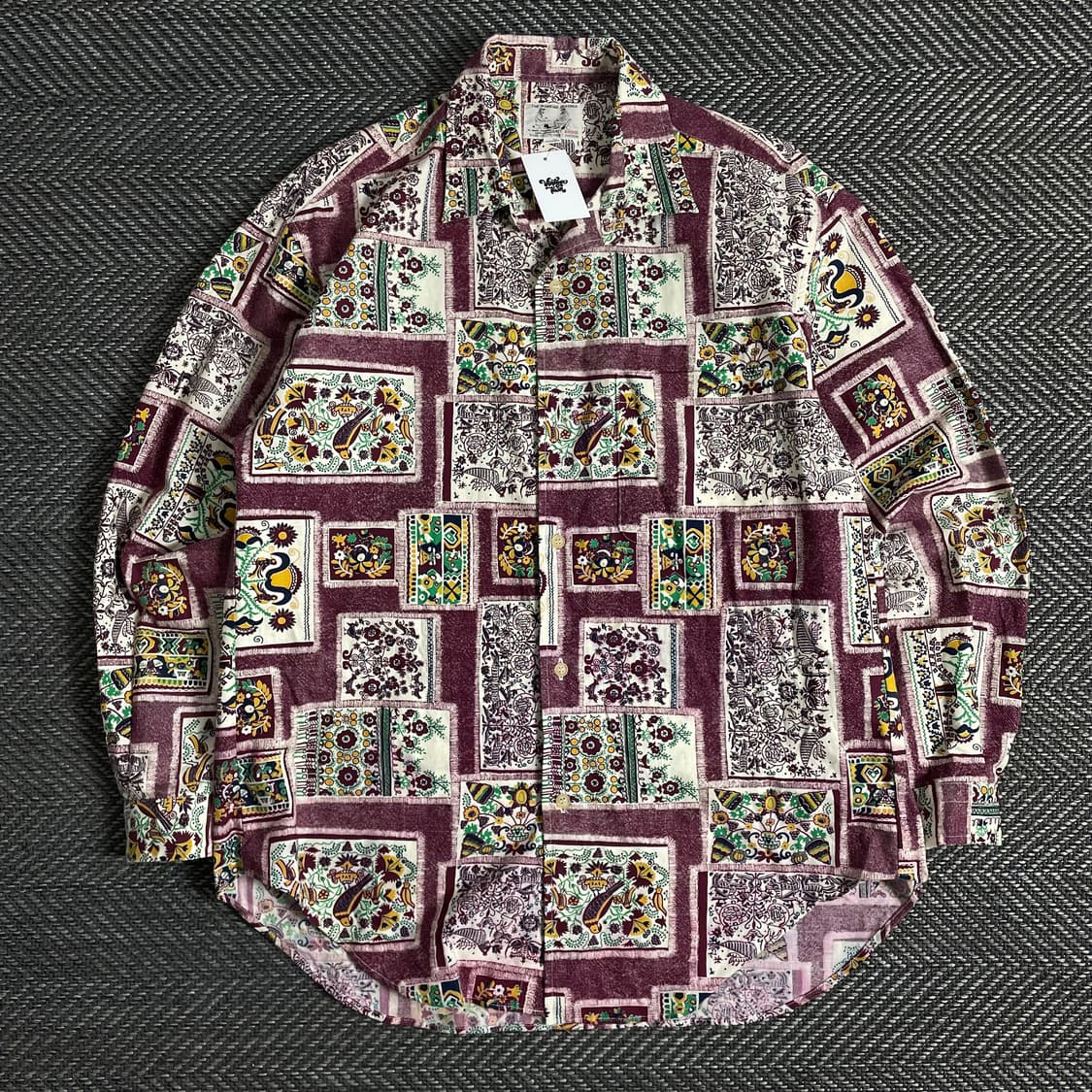 일본 빈티지 오리엔탈 패턴 디테일 셔츠o 2900 상품이미지1