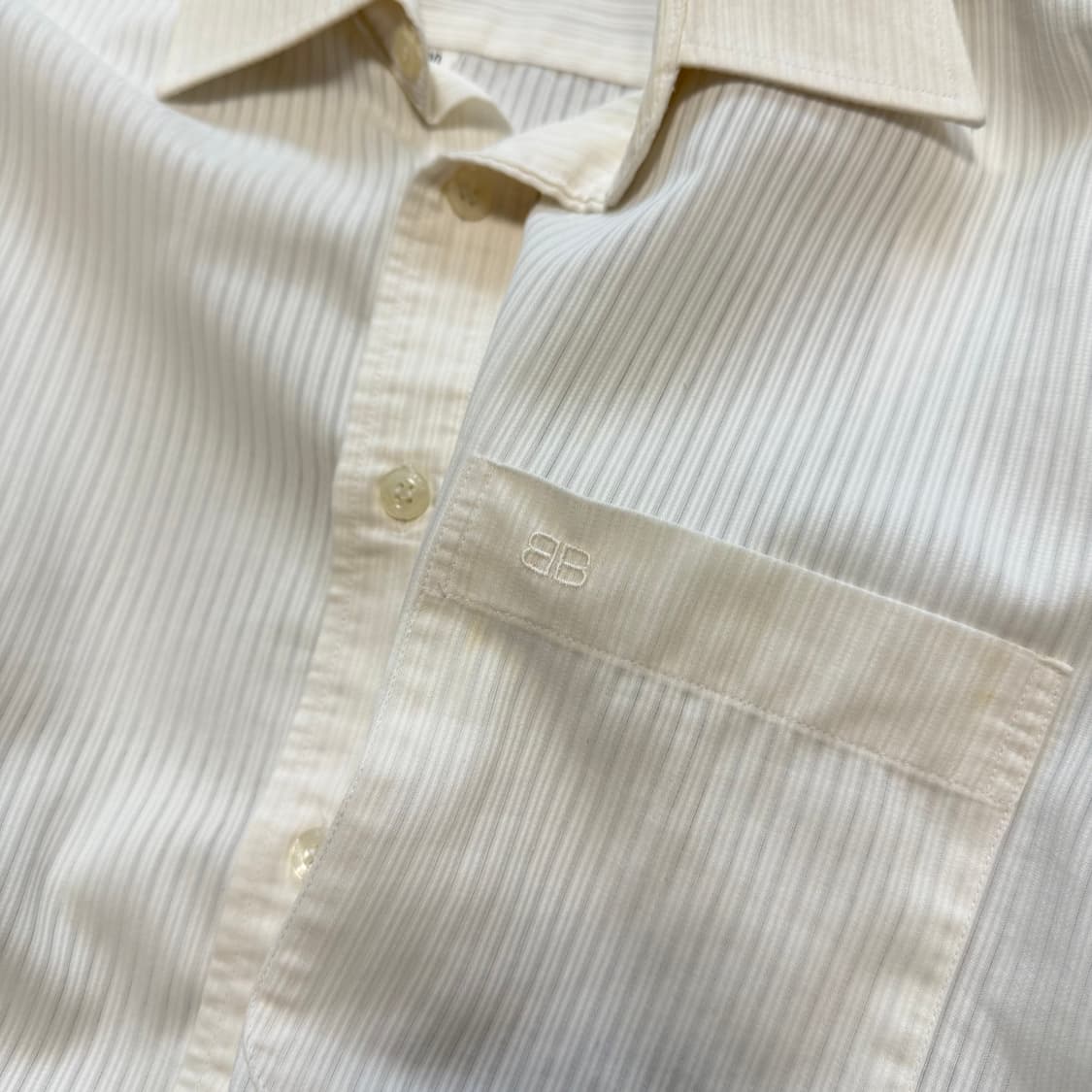 90s 발렌시아가 스트라이프 반팔 셔츠 상품이미지5