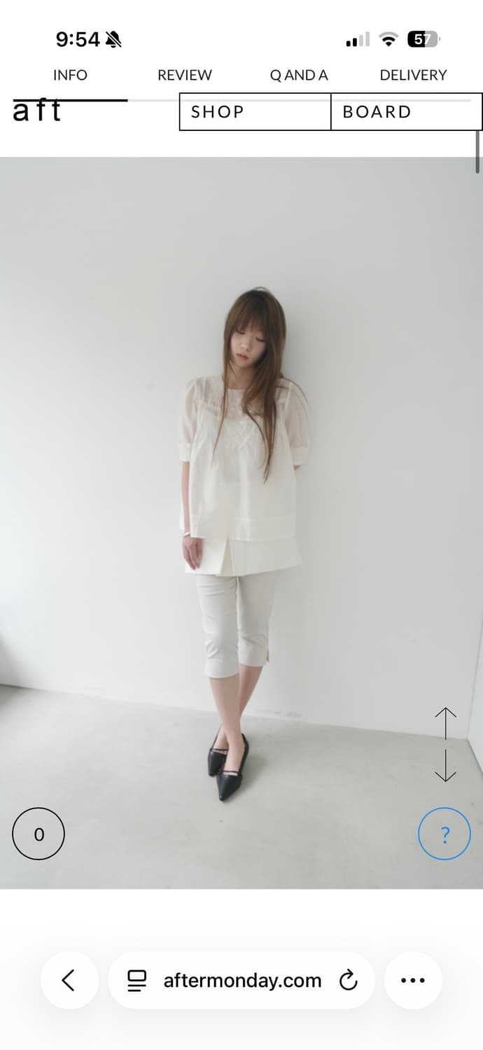 에프터먼데이 더블 버튼 카프리 팬츠 크림 새상품 상품이미지4