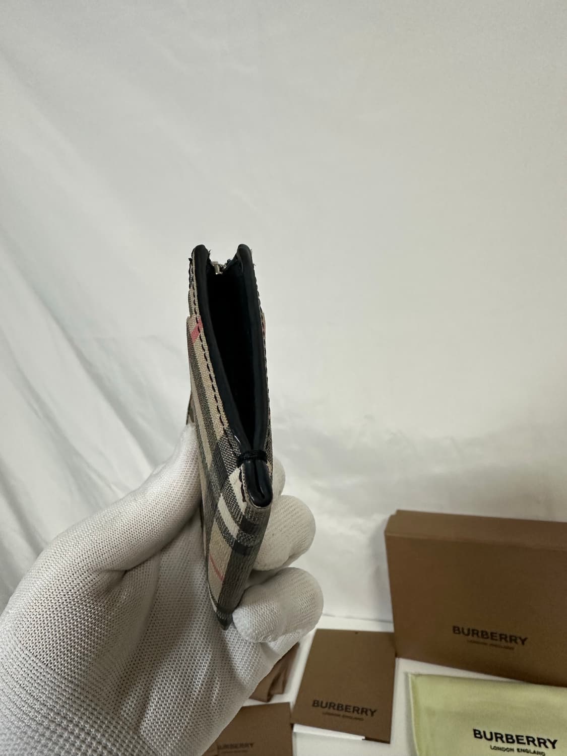 버버리 빈티지 체크 지퍼 카드지갑 (OS) 상품이미지4