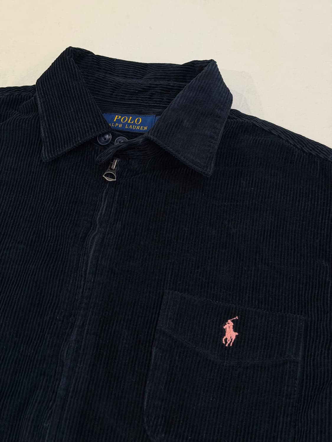 폴로 랄프로렌 코듀로이 오버셔츠 집업 자켓 네이비 상품이미지2