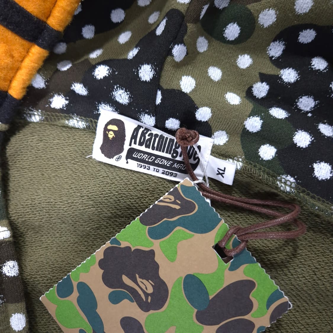 베이프 × 죠슈아 비데스 마일로 페이스 풀 후드집업 XL 할인 상품이미지5