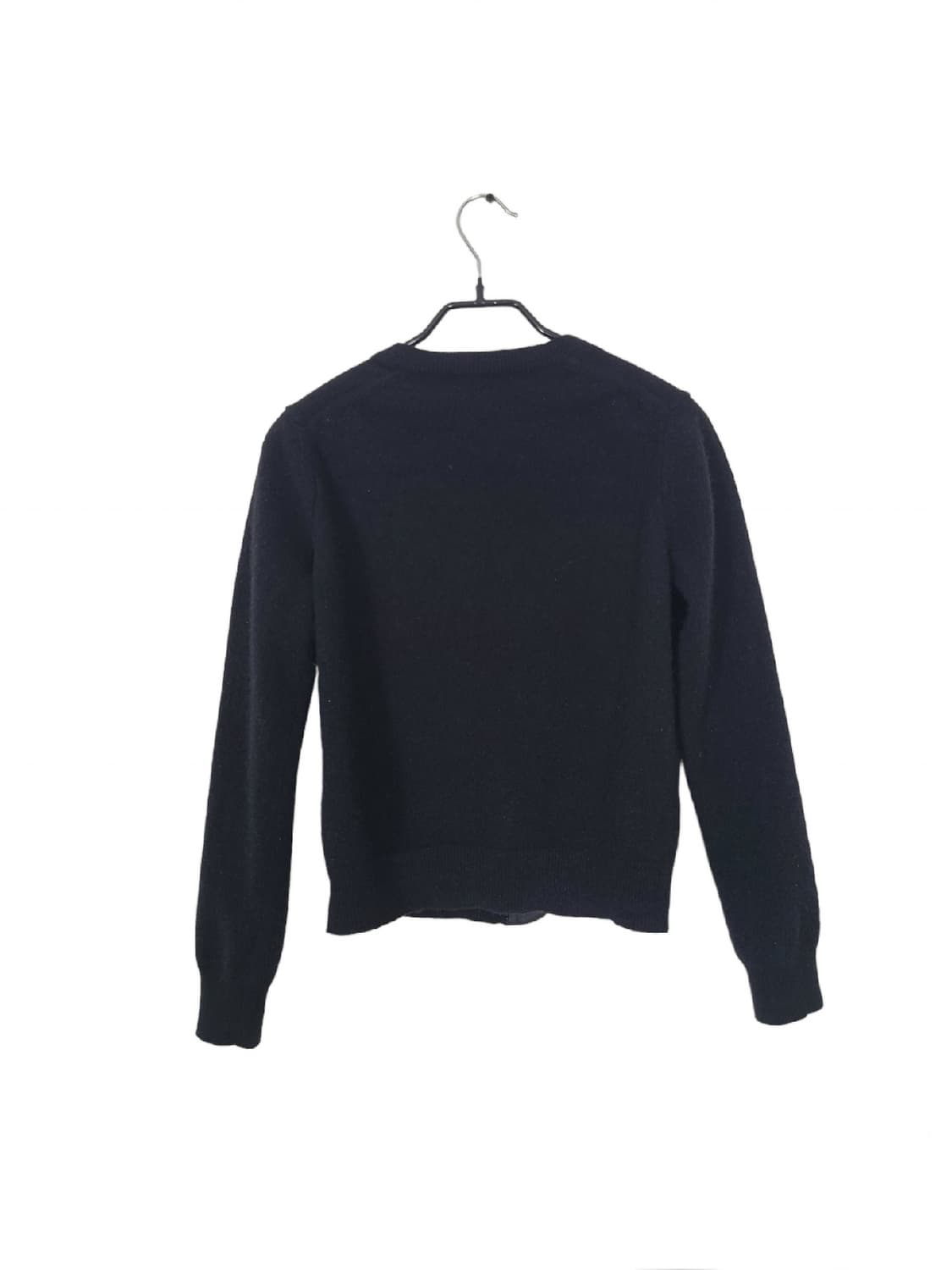 꼼데가르송 여성 라운드넥 플레이 가디건 레드와펜 블랙 상품이미지2