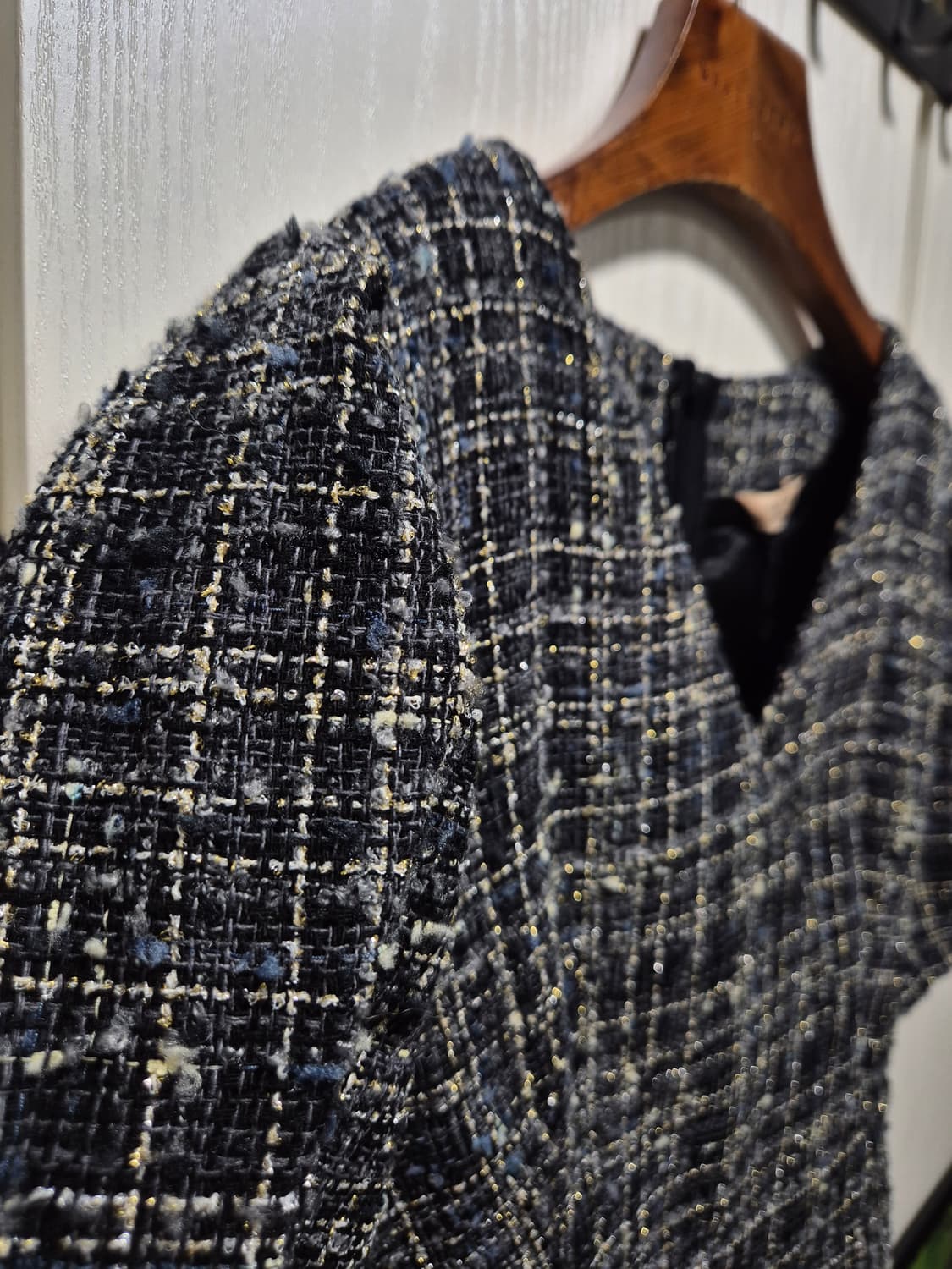 (세일)(새상품)NAIN 트위드 반팔 미니 원피스 상품이미지5