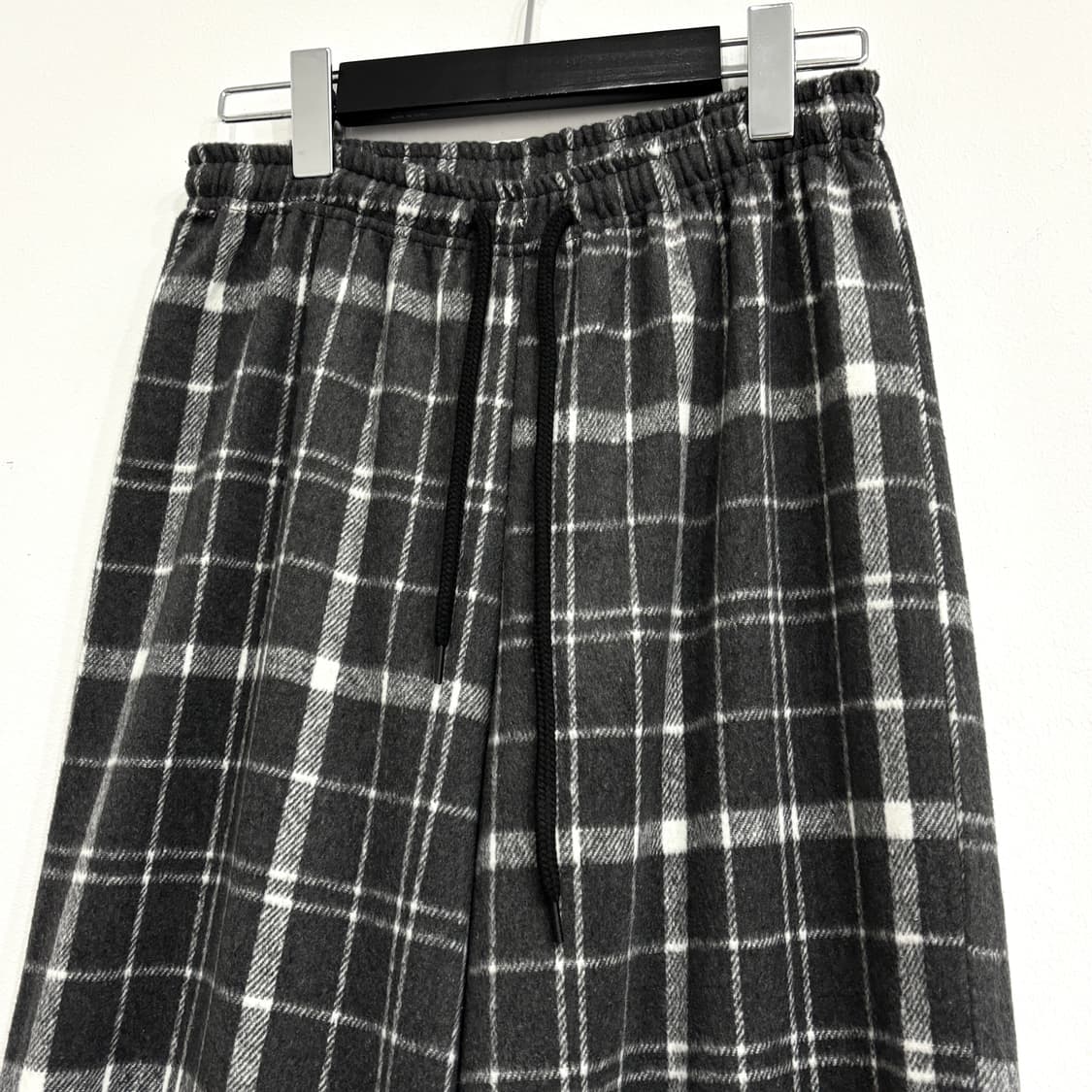 [새상품] 겉기모 체크 와이드 밴딩팬츠 상품이미지1