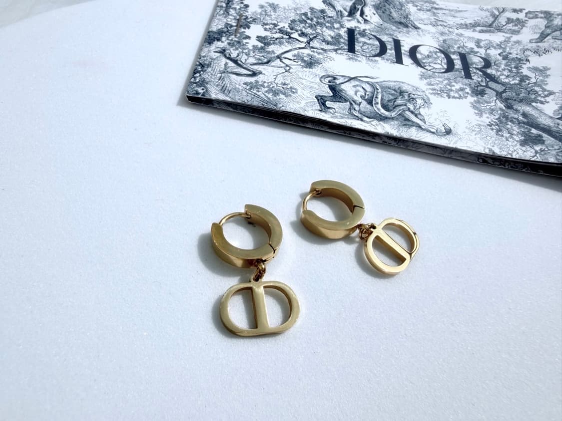 디올 골드 심플 아어링 상품이미지6