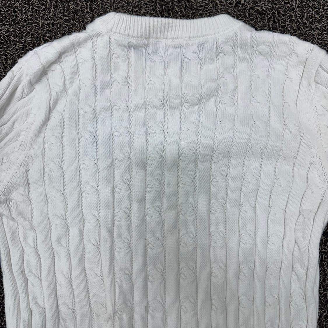 US POLO ASSN 폴로 아싼 꽈배기 케이블 여성 니트 화이트 M 상품이미지6