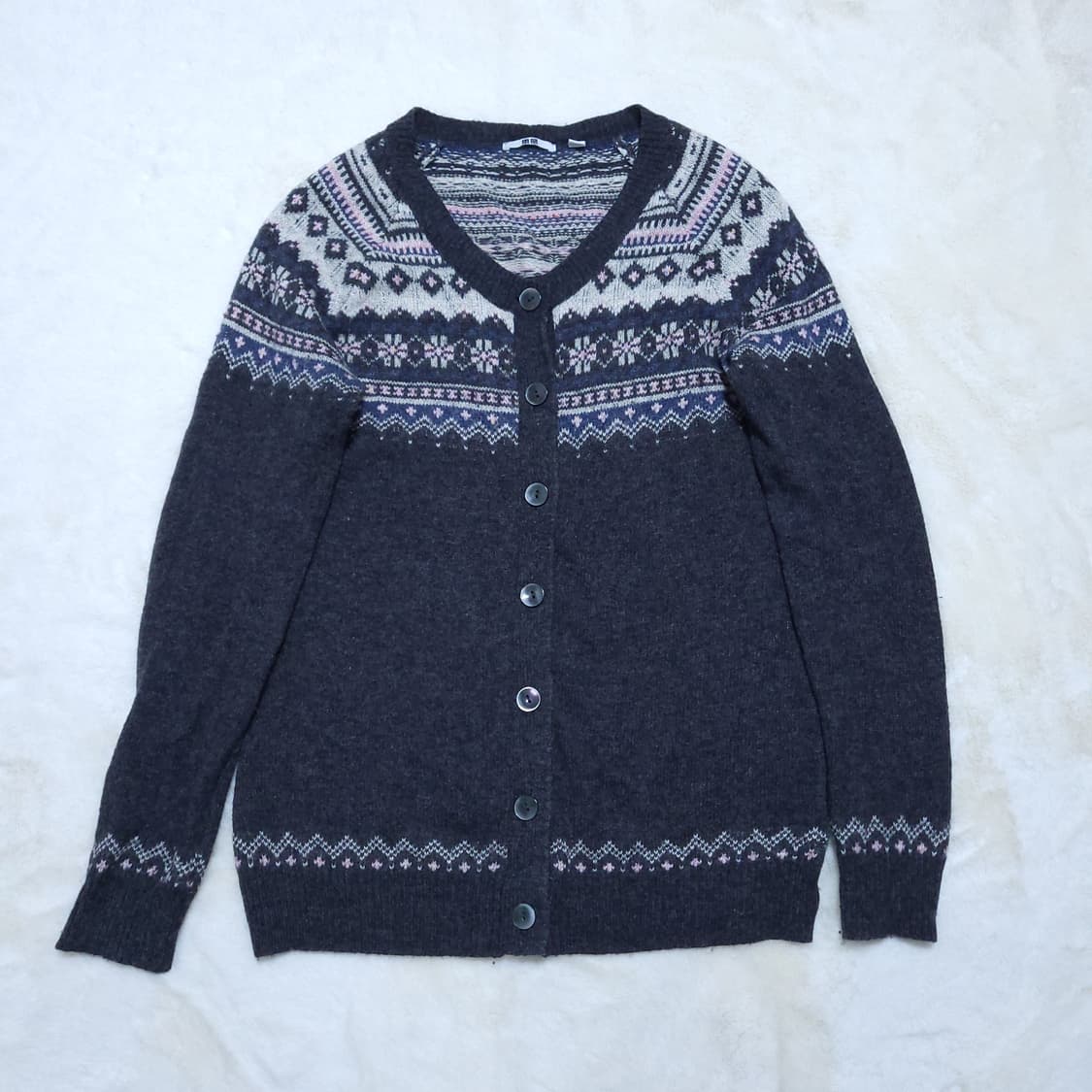 유니클로 여성 니트가디건 L 0302 뽀샤샤 상품이미지1