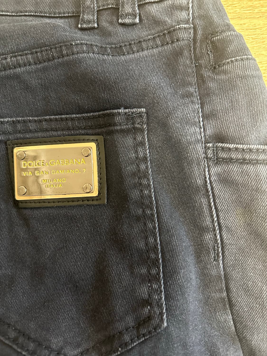 돌체앤가바나 정품 흑청 바이커 팬츠 31까지 상품이미지4