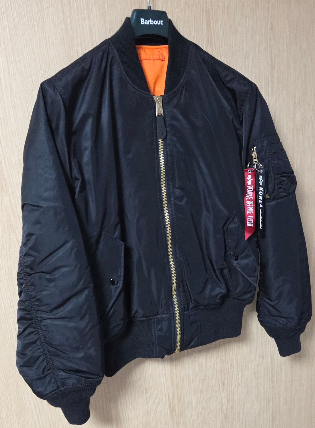 (착샷) 알파인더스트리 ma-1 블랙 마원 상품이미지2