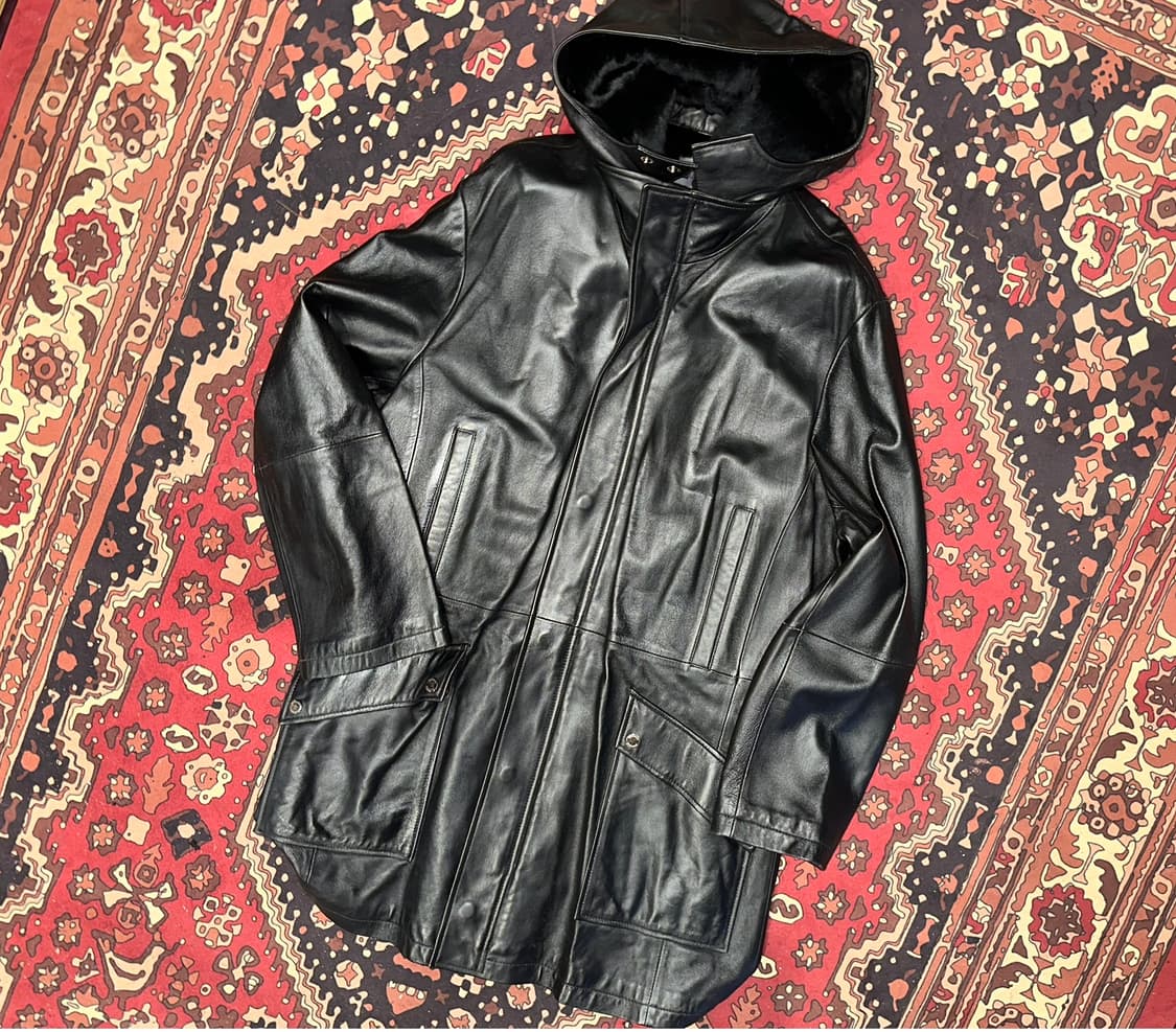 ( L-XL ) 양가죽코트 가죽코트 가죽카코트 가죽후디 가죽후드 상품이미지5