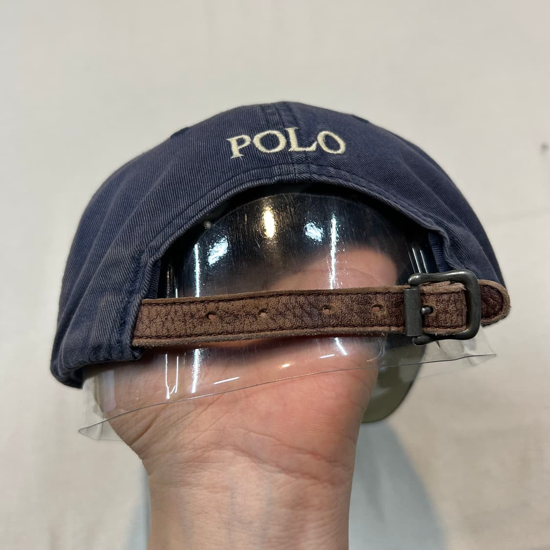 폴로 랄프로렌 네이비 볼캡 모자 가죽스트랩 정품 상품이미지5