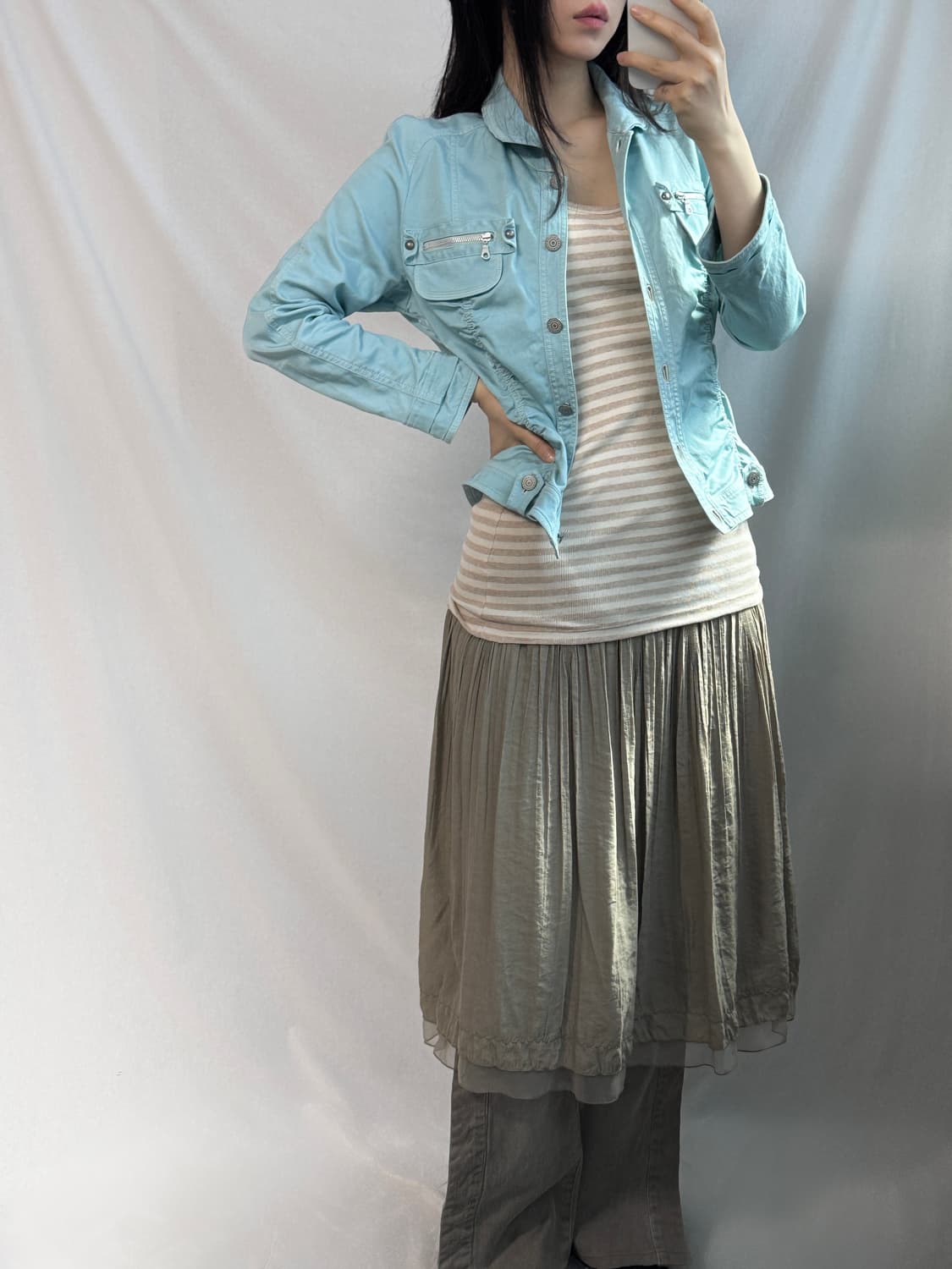 셔릉 버튼 자켓 상품이미지4