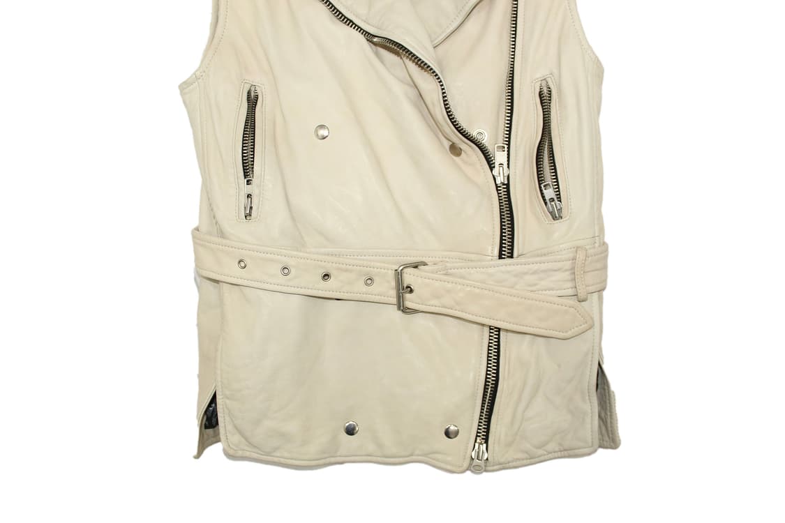 Isabel Marant 이자벨마랑 2WAY 램스킨 레더 바이커 베스트  상품이미지3