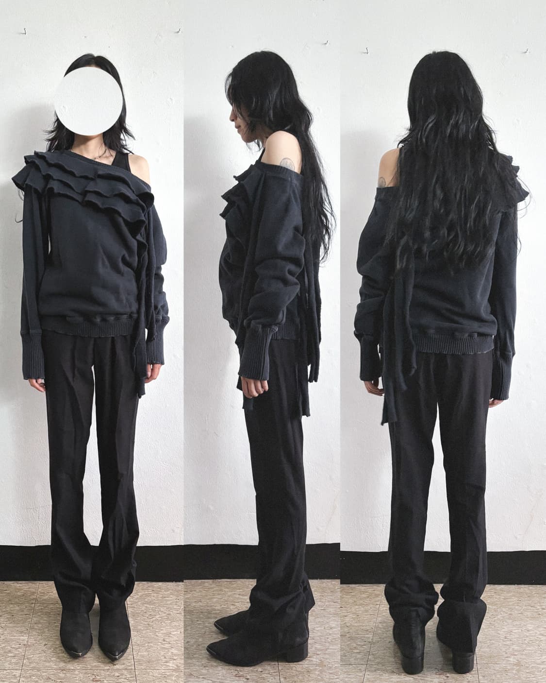 스텔라맥카트니 러플 오프숄더 스웨트셔츠 상품이미지1