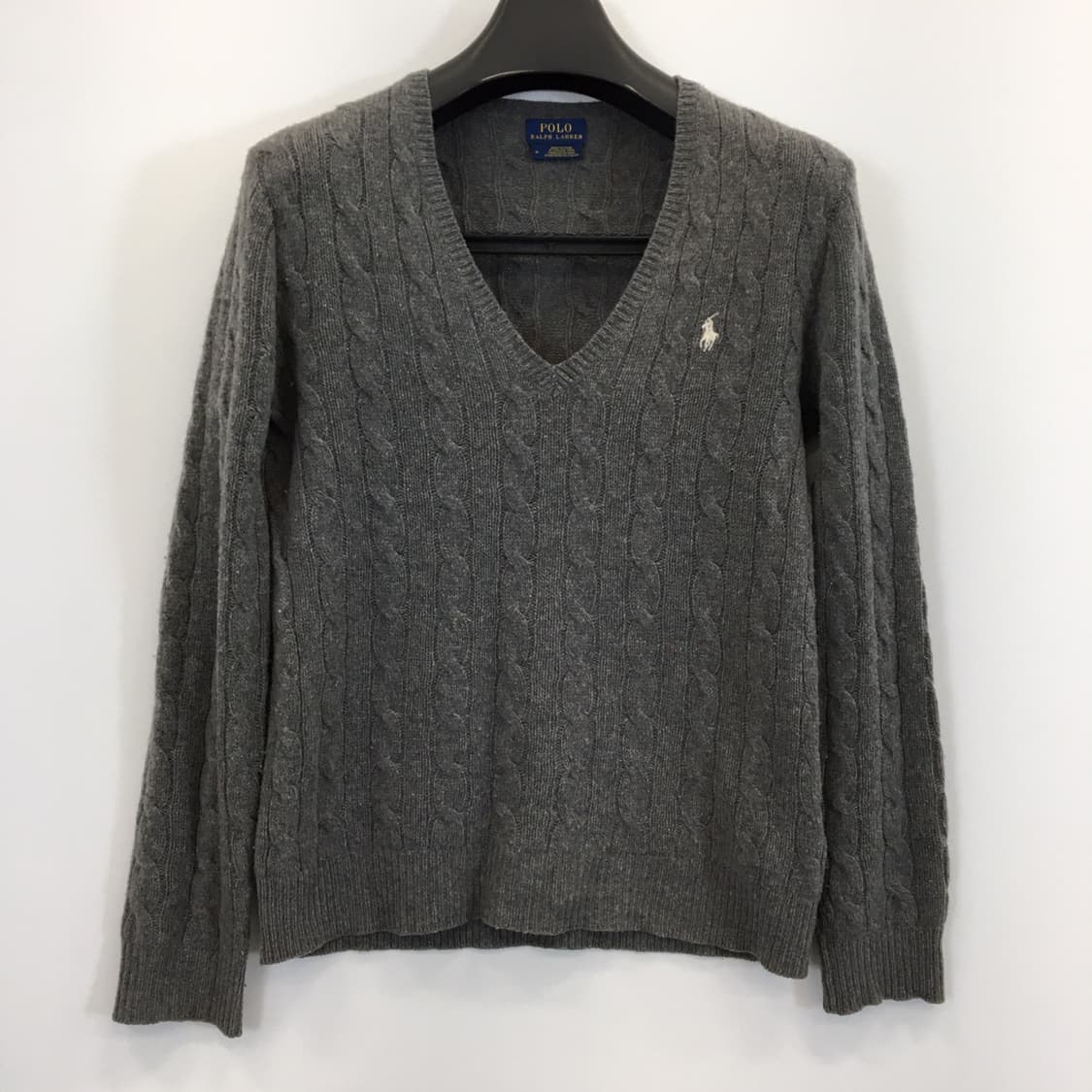 폴로 랄프로렌 메리노울 캐시미어 화이트포니 케이블니트 M  상품이미지1