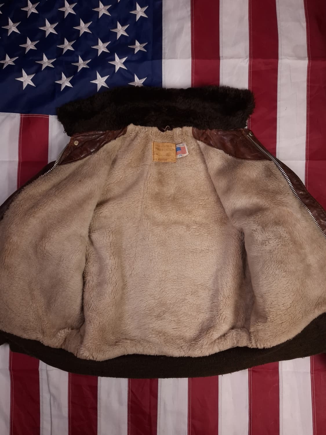 오리지날 미국제조 쇼트 G-1 리얼레더 항공자켓 상품이미지9