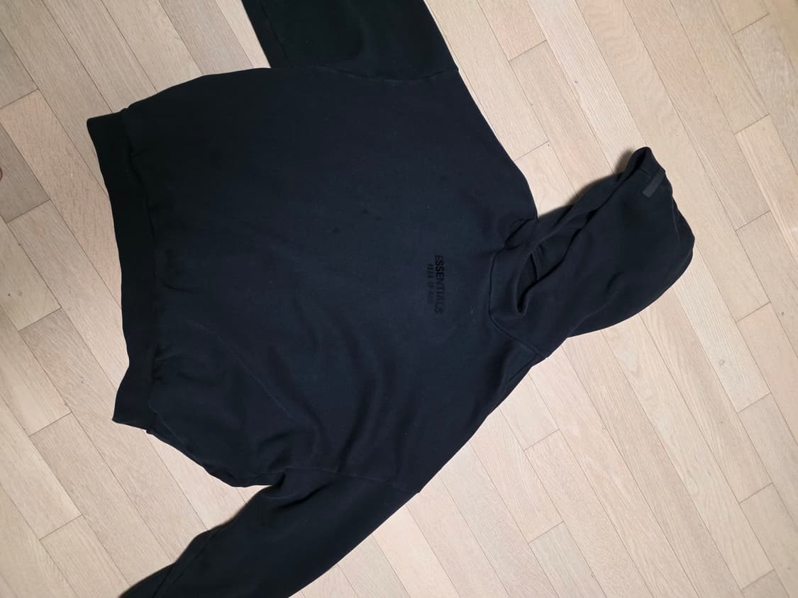에센셜 제트블랙 후드 조거 셋업 L/S 상품이미지5