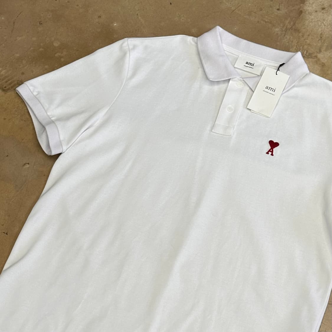 XL 아미 새상품 화이트 카라 반팔티 상품이미지1