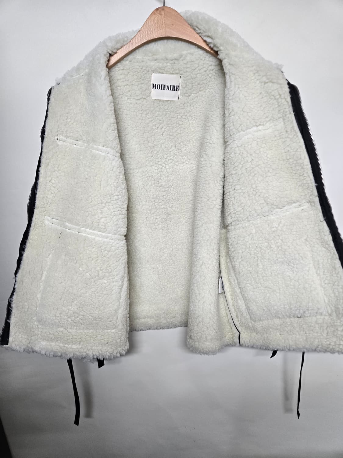 MOIFAIRE 리본 포인트 무스탕 자켓FREE 상품이미지3