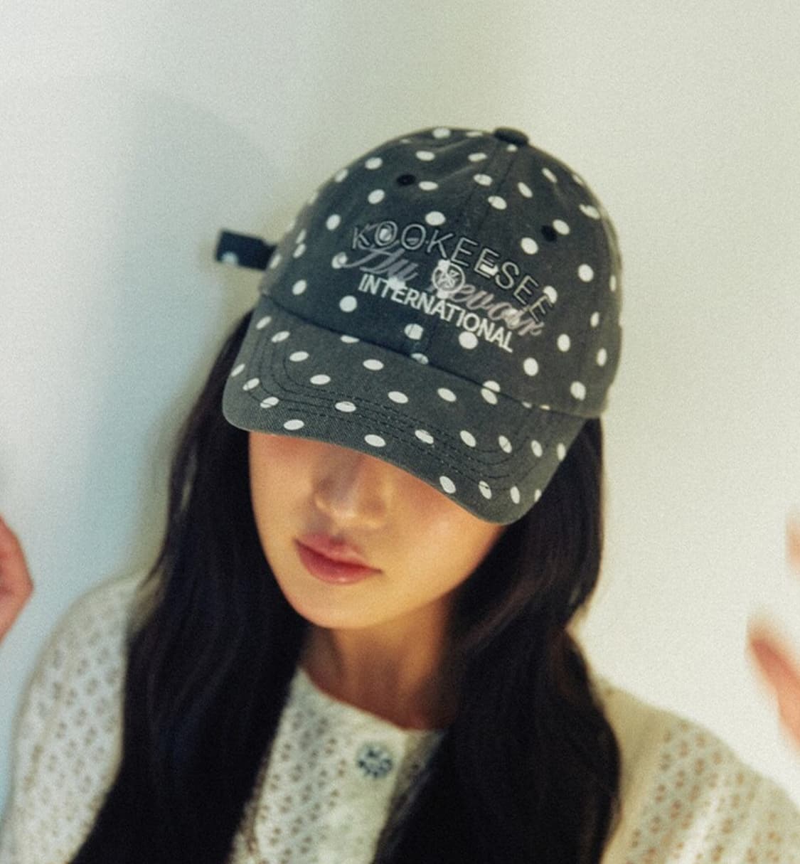 쿠키시 도트 캡 모자 상품이미지2