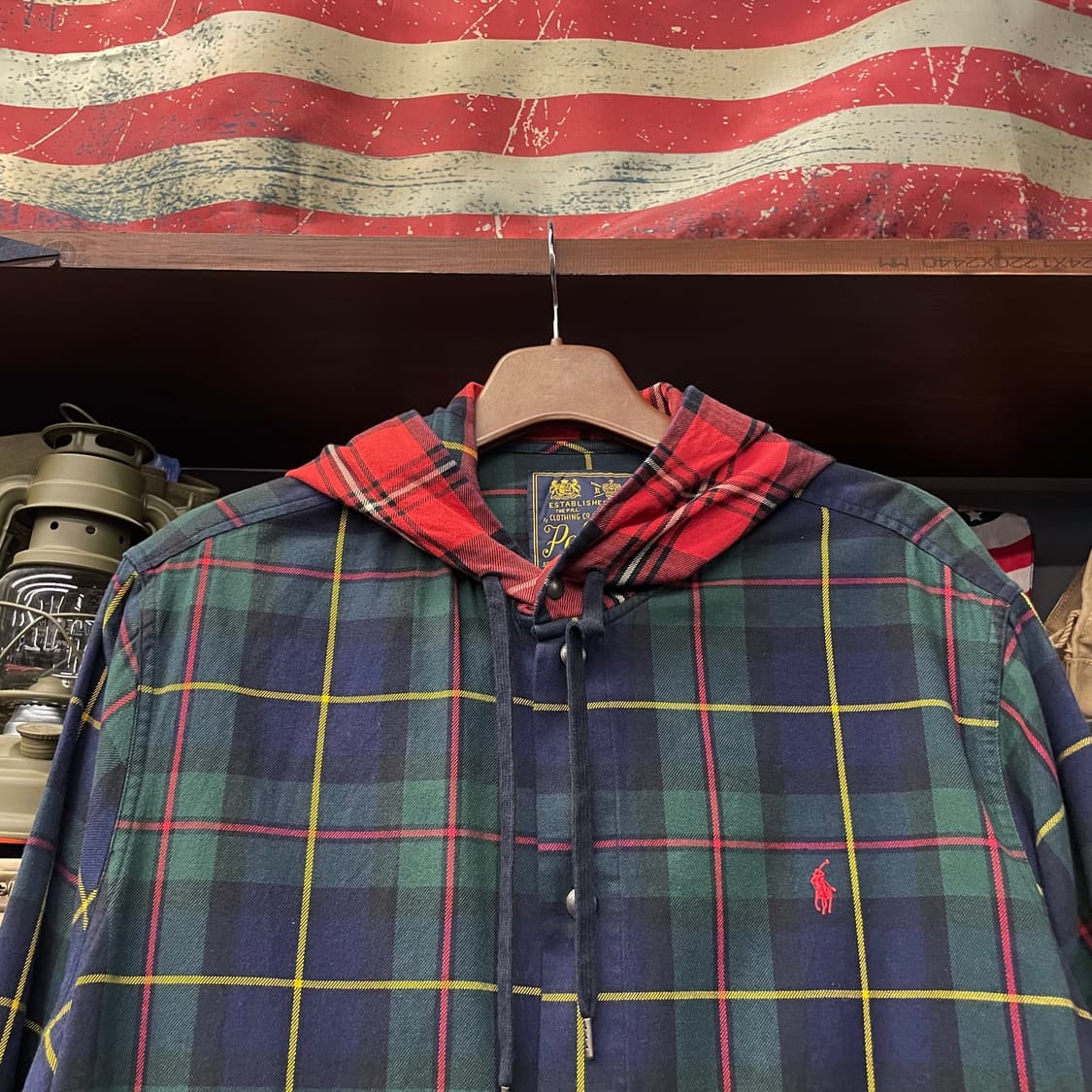 폴로 랄프로렌 세인트 앤드류 트윌 타탄 체크 후드 셔츠 자켓 N106 상품이미지3